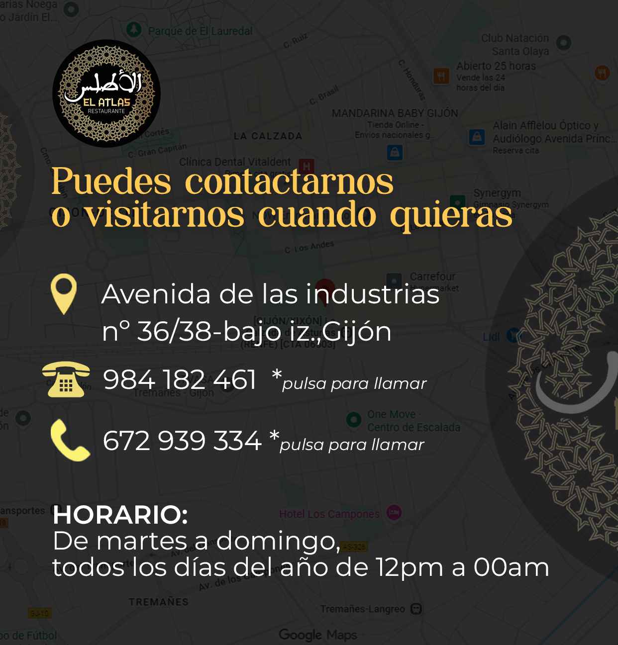 Llamar – Página contacto